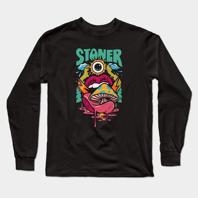 Stoner art Long Sleeve T-Shirt by REBRID